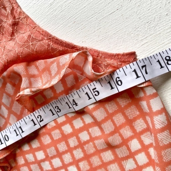 Candies Orange Checkered and Lace Tank Top - Picture 6 of 8